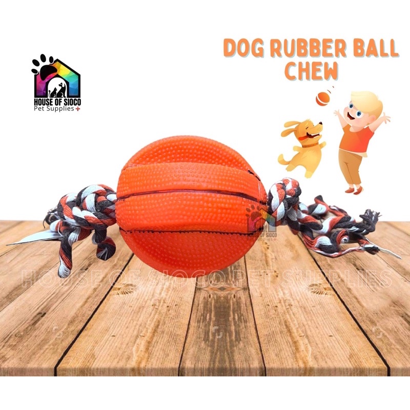 Rubber Dog Toy Basketball w/ Rope Shopee Philippines