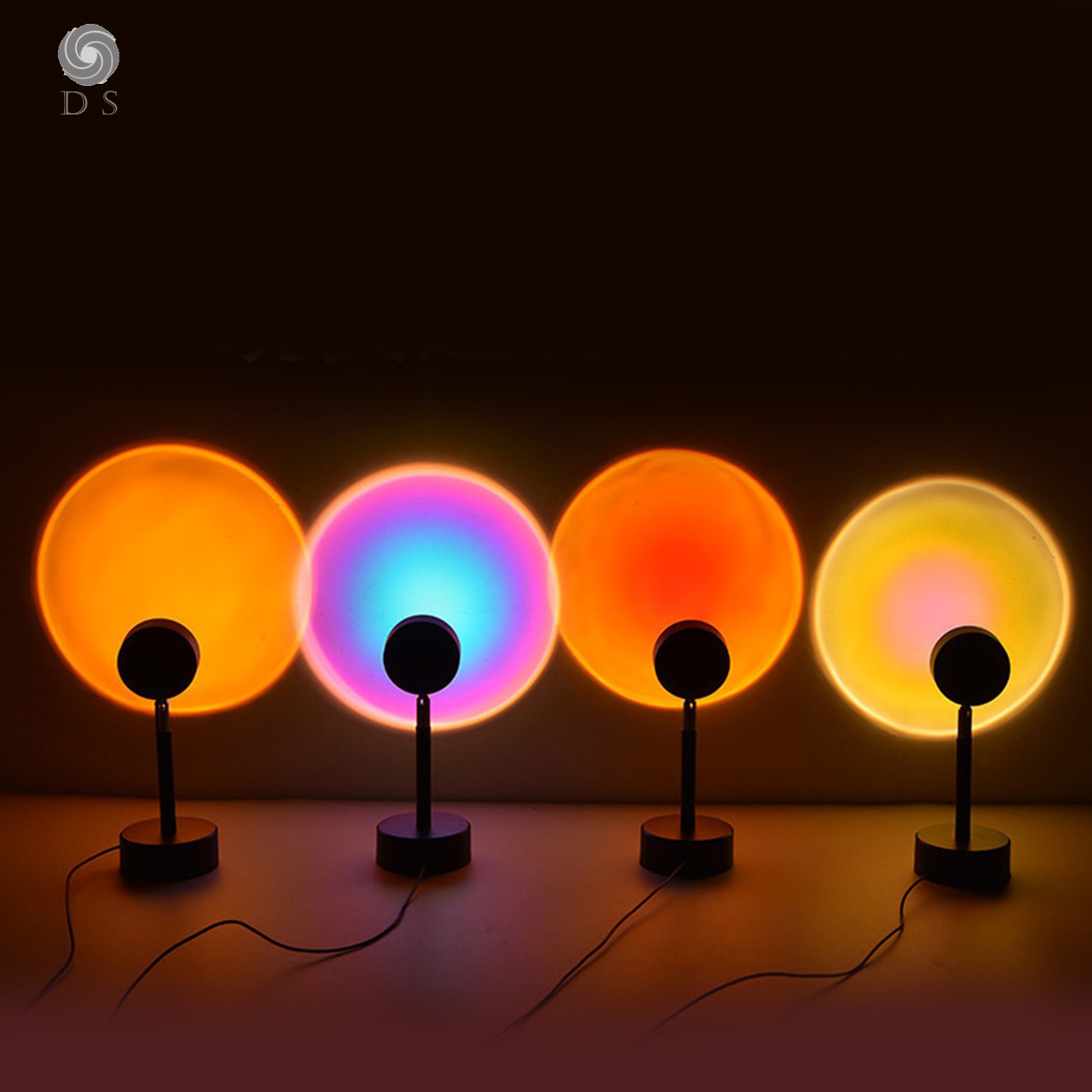 【stock】Italian sunset light rainbow lamp sun never sets ...