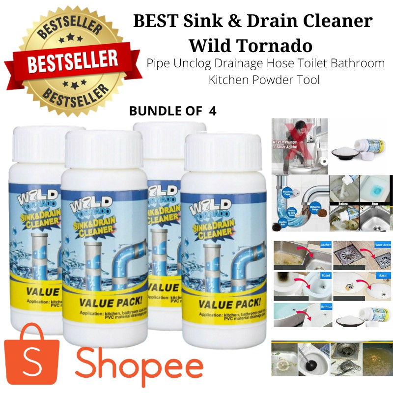 BEST Sink & Drain Cleaner Wild Tornado Pipe Unclog ...