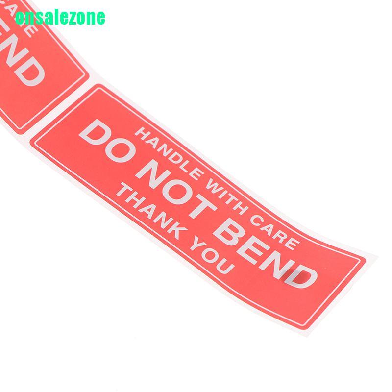 ONPH 250Pcs Fragile Warning Stickers Handle With Care Do not Bend Sign Package Decal ONN