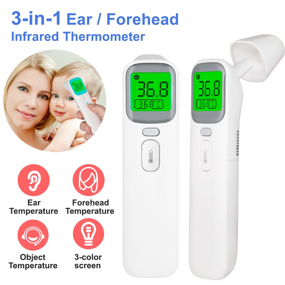 Lvbeis Forehead Digital Thermometer for Fever with Fever Alarm Infrared Body Temperature Thermometer for Baby/Kids/Adults/Objekt