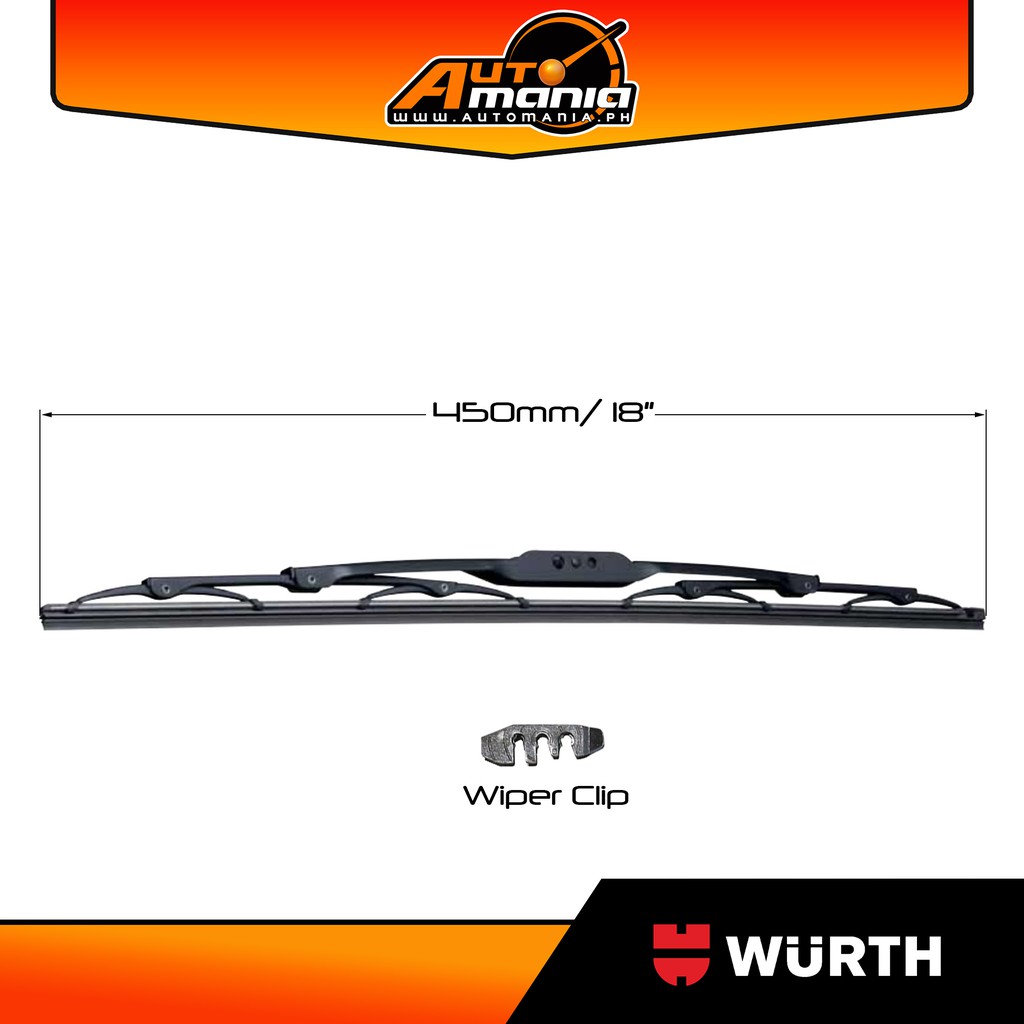 Wurth WR0848270350 Car Wiper Blade L450MM 18" Shopee Philippines