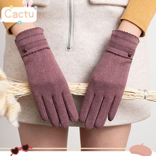 CACTU Fashion Touch Screen Gloves Women Autumn Winter Warm Gloves Cycling Elegant Outdoor Sports Gloves Catch Velvet/Multicolor