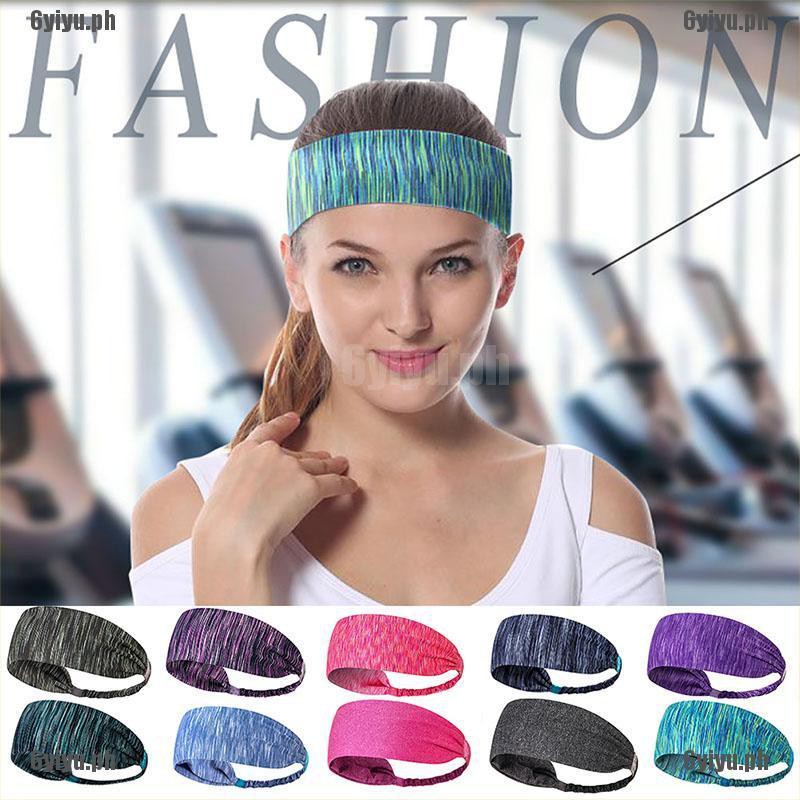 Yi Women Men Yoga Hair Bands Sports Headband Elastic Sweatband