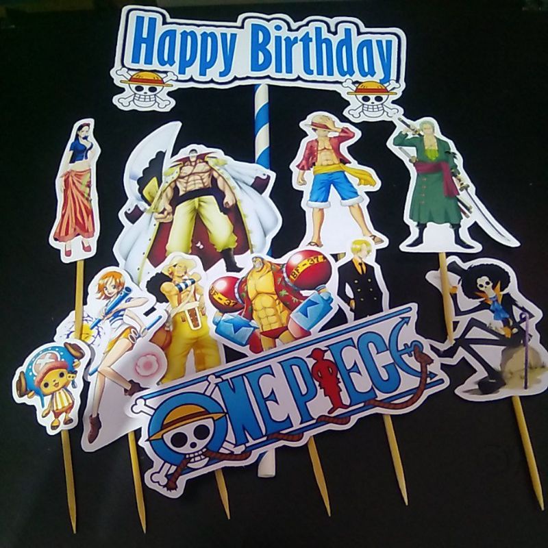 Cake topper one piece luffy zoro sanji straw hat strawhat pirate pirate ...