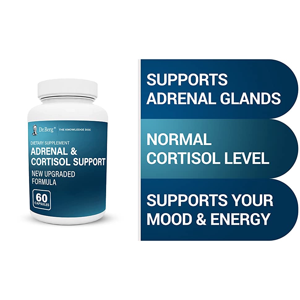 Dr Berg Adrenal & Cortisol Support with ashwaganda 60 veg capsules