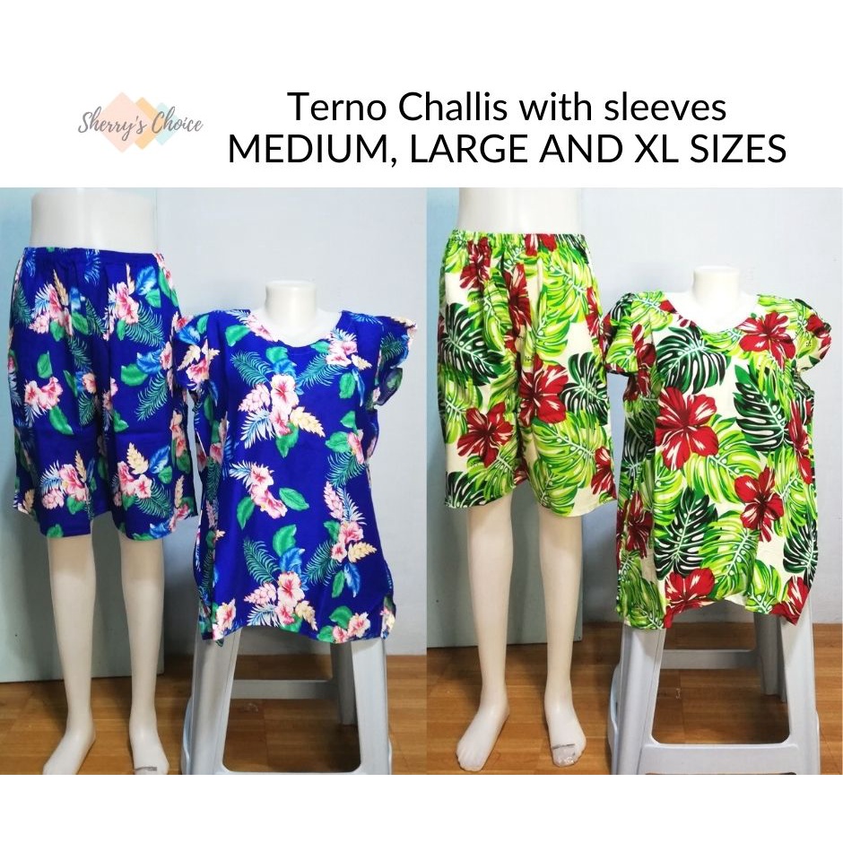 UPDATED PRINTS XL, LARGE AND MEDIUM with sleeves terno shorts Spun ...