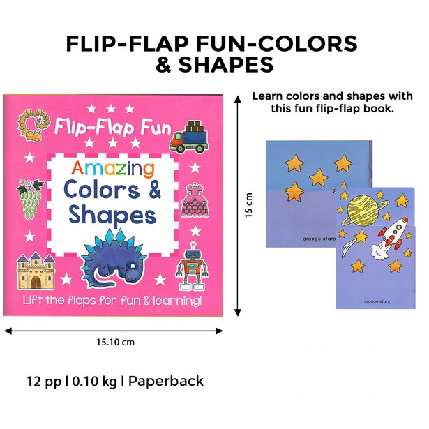 Featured image of BEST SELLER FLIP-FLAP FUN-COLORS & SHAPES HOMESCHOOL BOOKS FOR KIDS