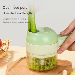 4 in 1 Handheld Electric Vegetable Cutter Set Mini Cordless Food Chopper Garlic Chopper Slicer