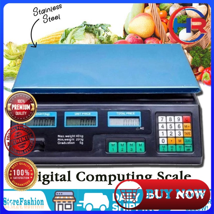 Timbangan Food Meat Weigh Digital Price Computing Scales Stainless