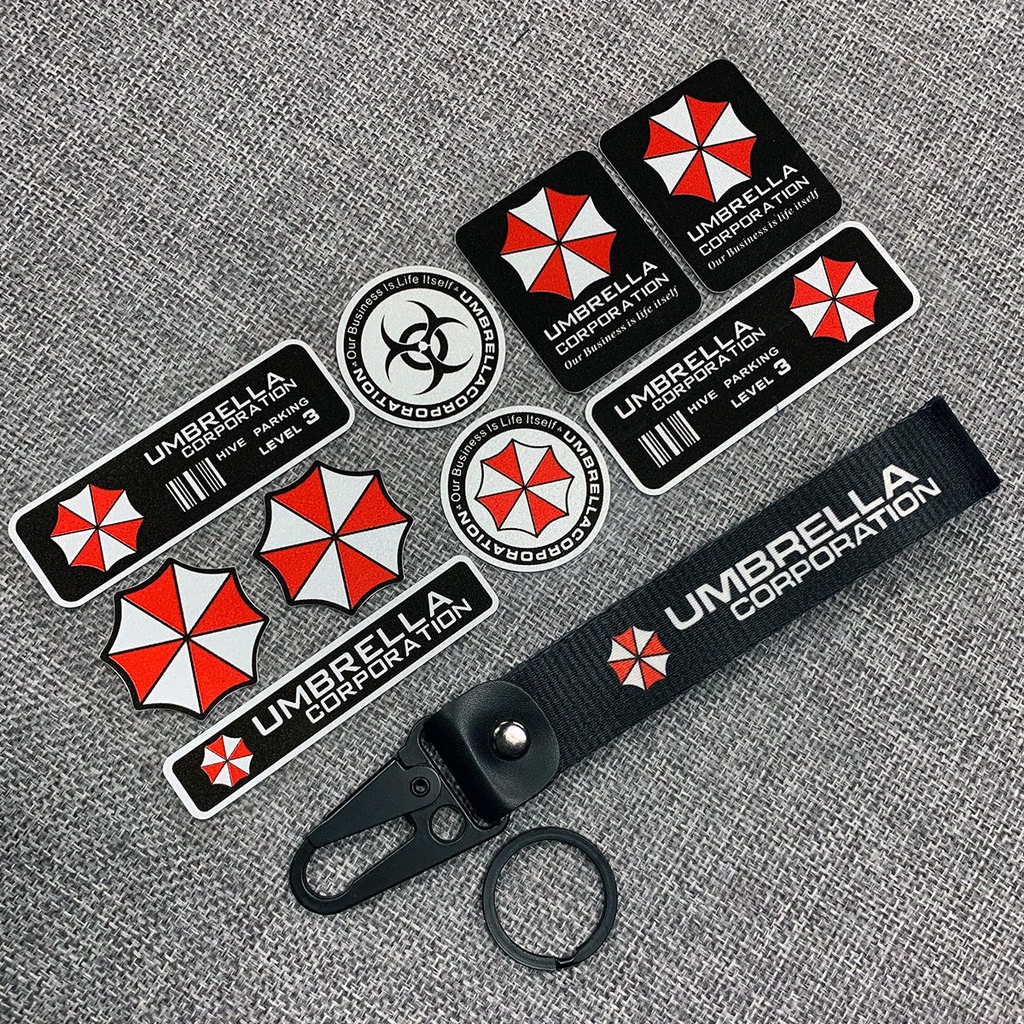 Umbrella Corporation Decoration Sticker Reflective Resident Evil Decals Decor Motorcycle Scooter