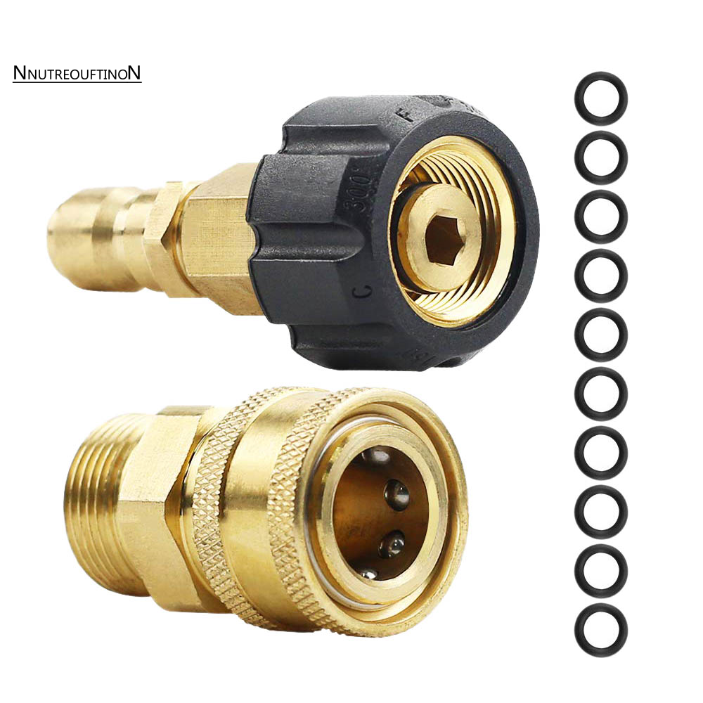 Pressure Washer Adapter Set, Quick Connector, M22 14mm Swivel To M22