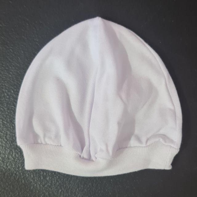 Plain White Newborn Bonnet/Hat | Shopee Philippines