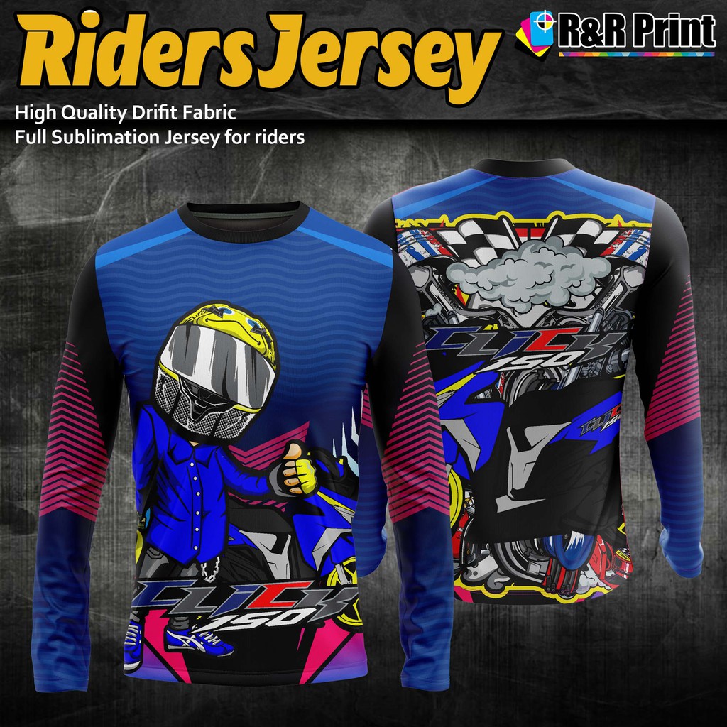 click full honda sublimation jersey shirt long sleeves thai look for