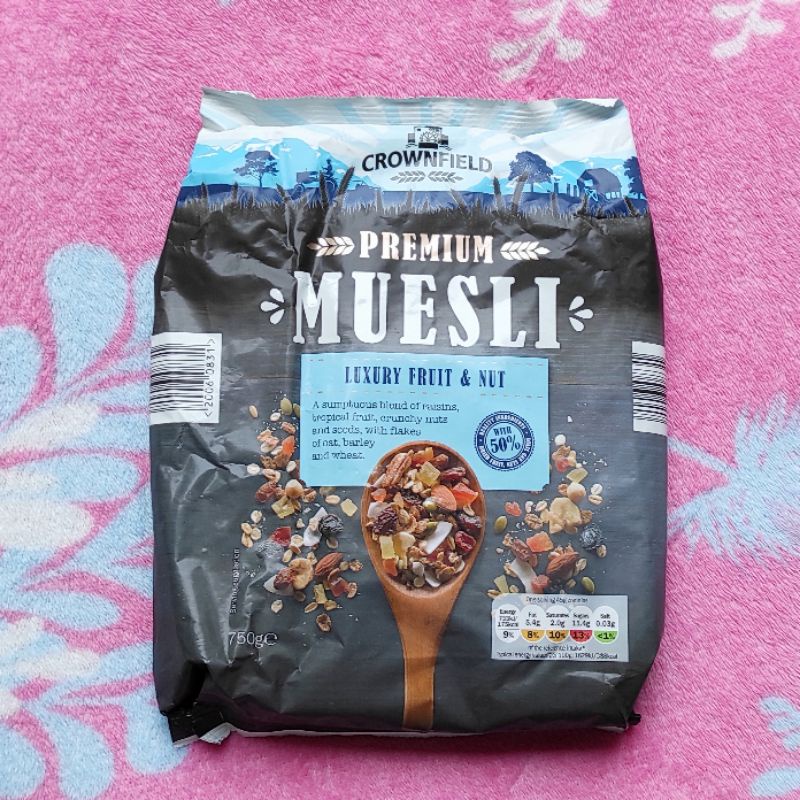 Crownfield Luxury Fruit & Nut Muesli 750g 50 Dried Fruit, Nuts & Seeds