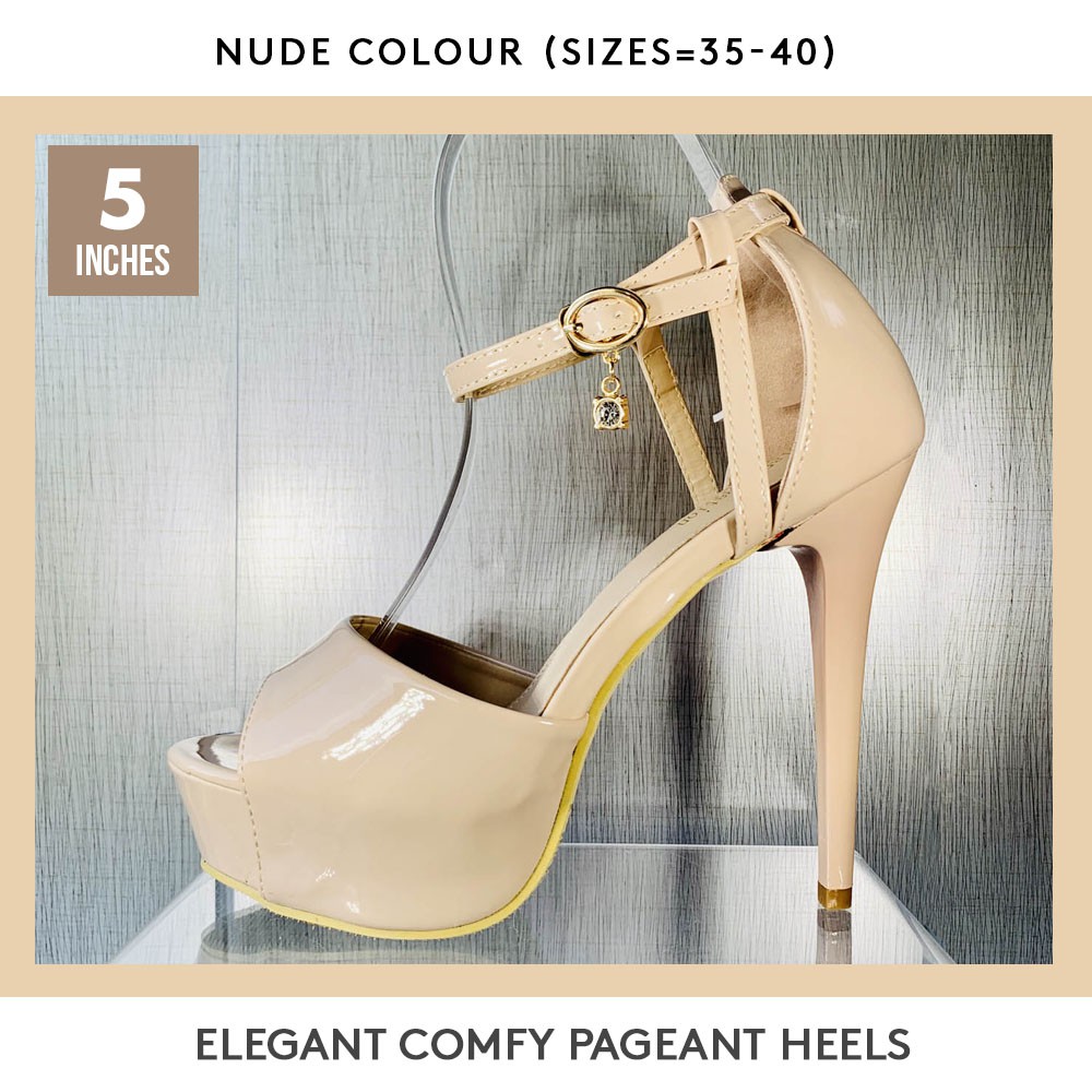 comfy nude heels