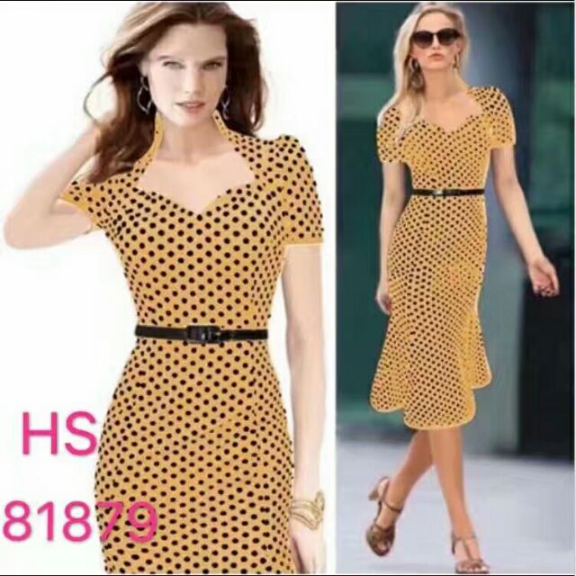 polka dot formal dress