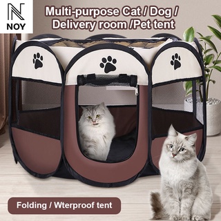 （Hot）Cat Delivery Room Folding Octagonal Pet Fence Pregnant Cat To Be Delivered Supplies Mother Cat