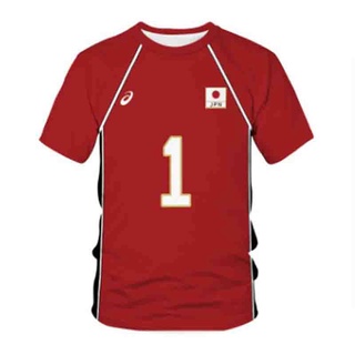 2022 New Men's T-shirt 2022 New Haikyuu T Shirt Short Sleeve Japan National Team Uniform Tops Jpn Cosplay Costume Kageyama Tee Sweatshirt Jersey Shirt #9
