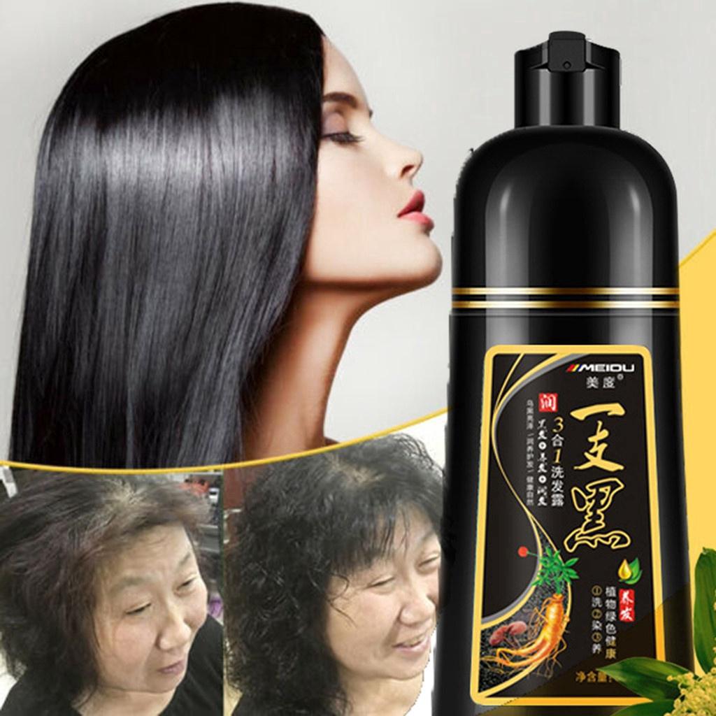 Natural Black Hair Shampoo Only 5 Minutes Grey Hair Removal White