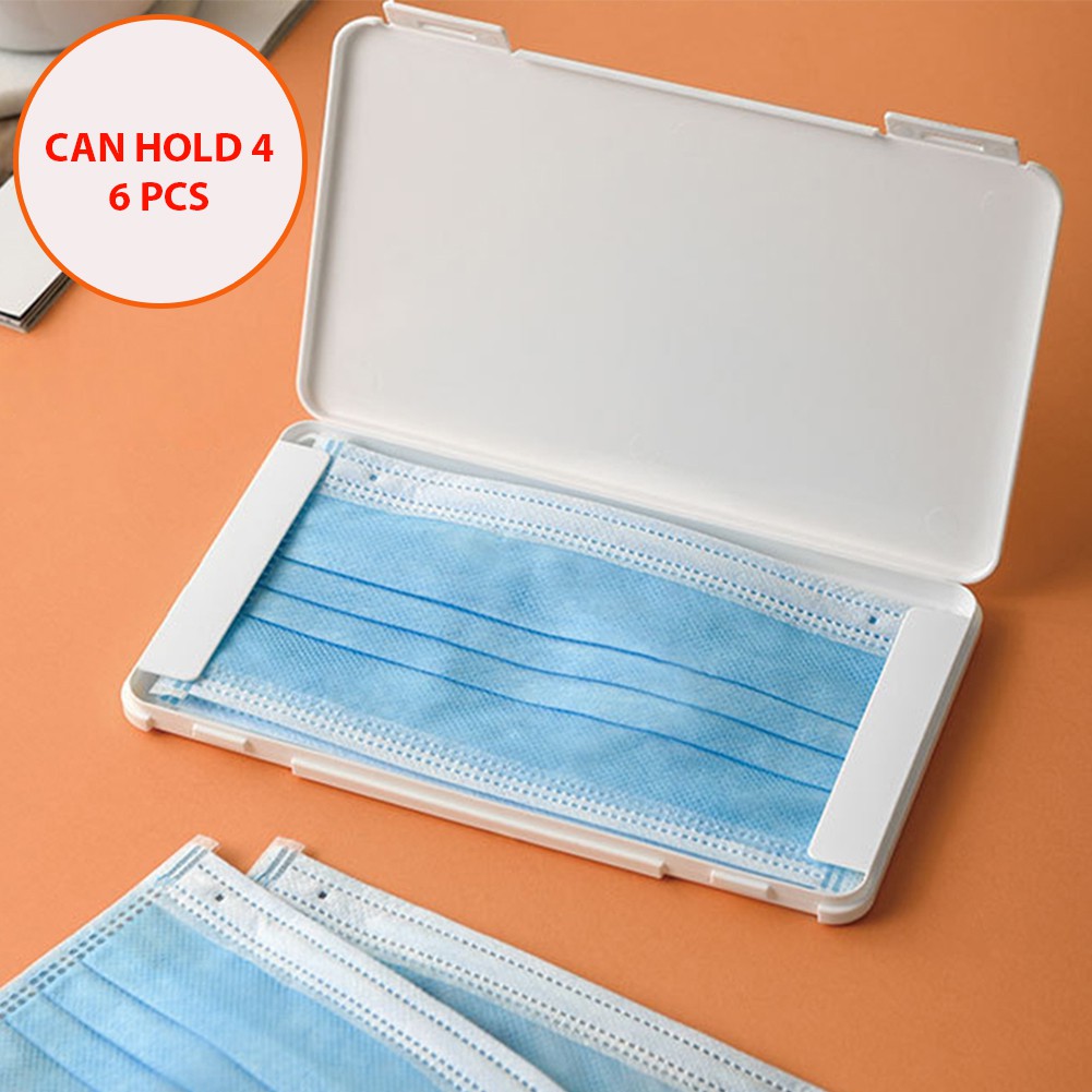 Portable Face Mask Case Dustproof Rectangle Travel Container