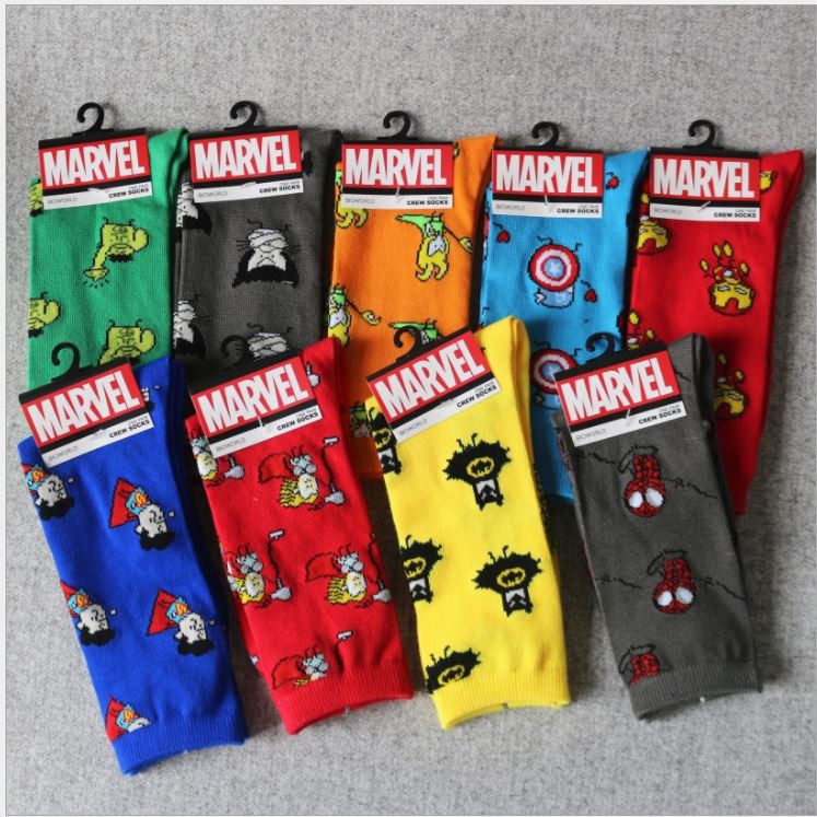 Marvel DC Adult Superheroes Iconic Socks for Men Superman Batman ...