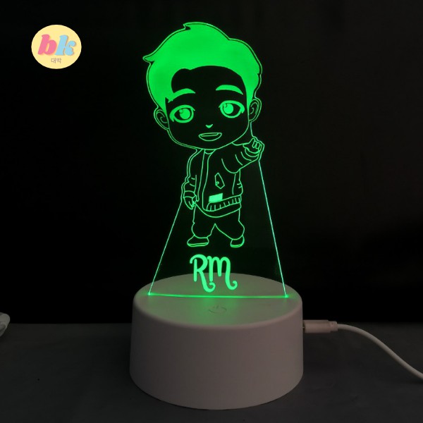 BTS RM TinyTan Night Light 7 CHANGING COLORS Kpop LED Lamp Army Bedroom ...