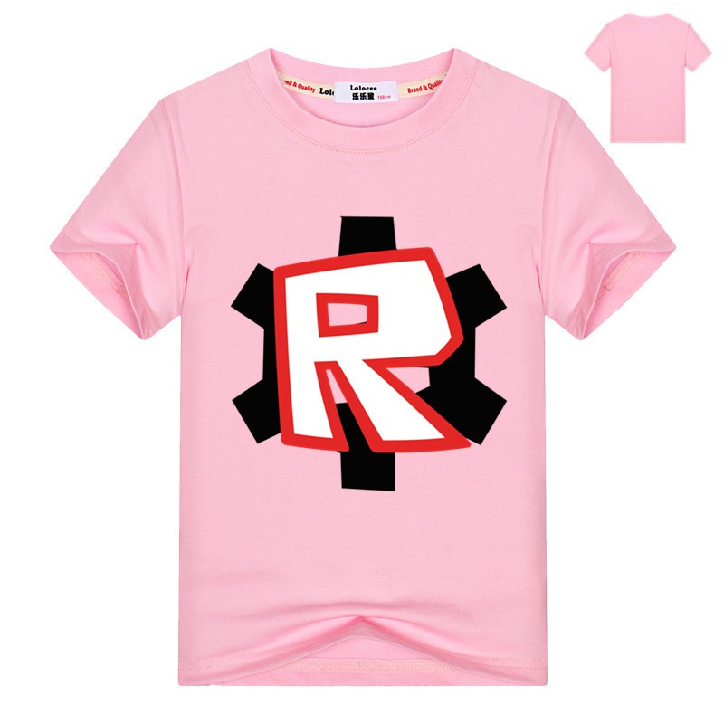 Girls Boys 3 14 Years Roblox R Short Sleeve Cotton T Shirt Shopee Philippines - r roblox t shirt