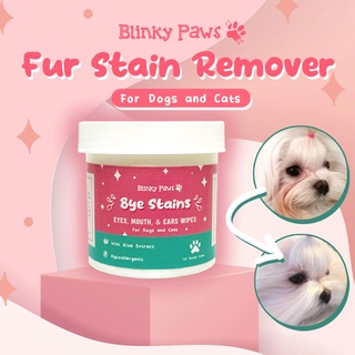 Bye Stains - All-in-one Fur and Tear Stain Remover For Dogs and Cats 120 Round Wipes [Blinky Paws]