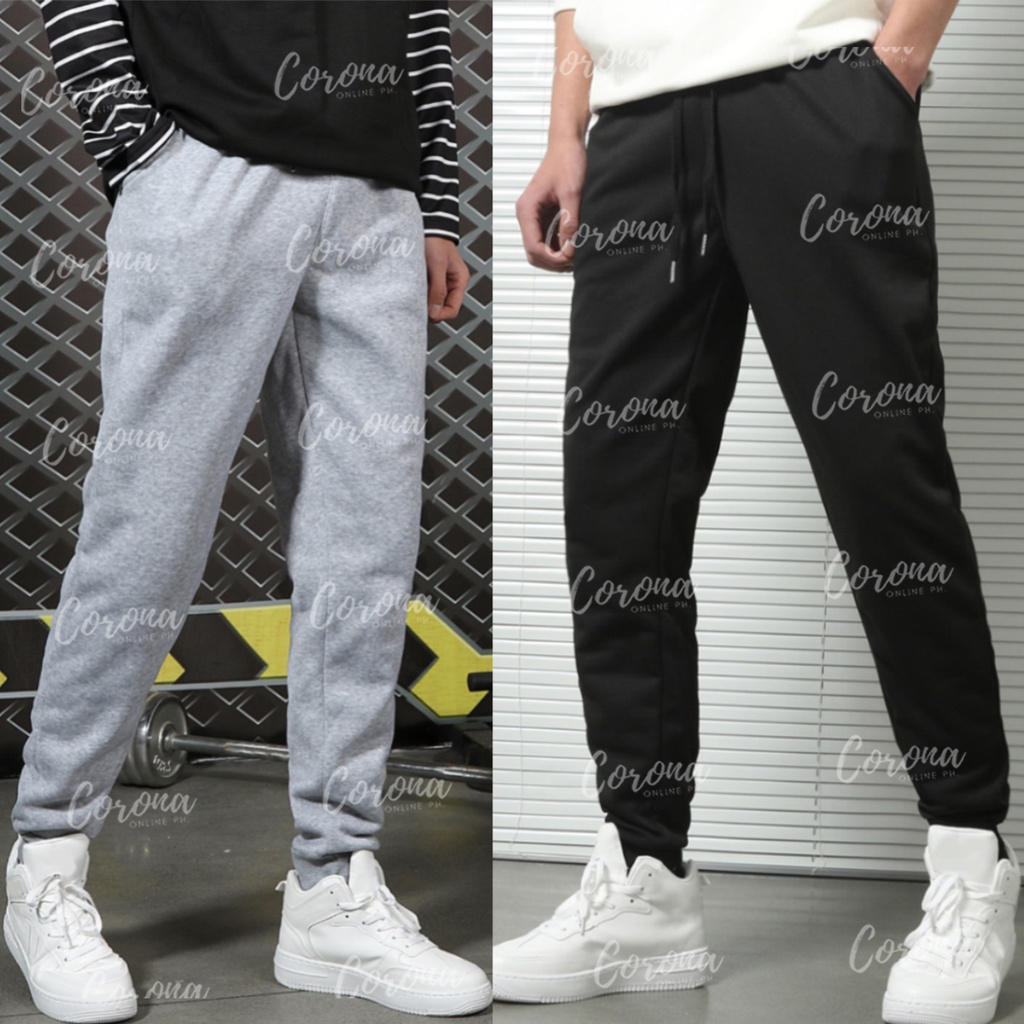 Plain Garterized Waist Men's Jogger Pants/Sweat Pants 60968 Biztree 2