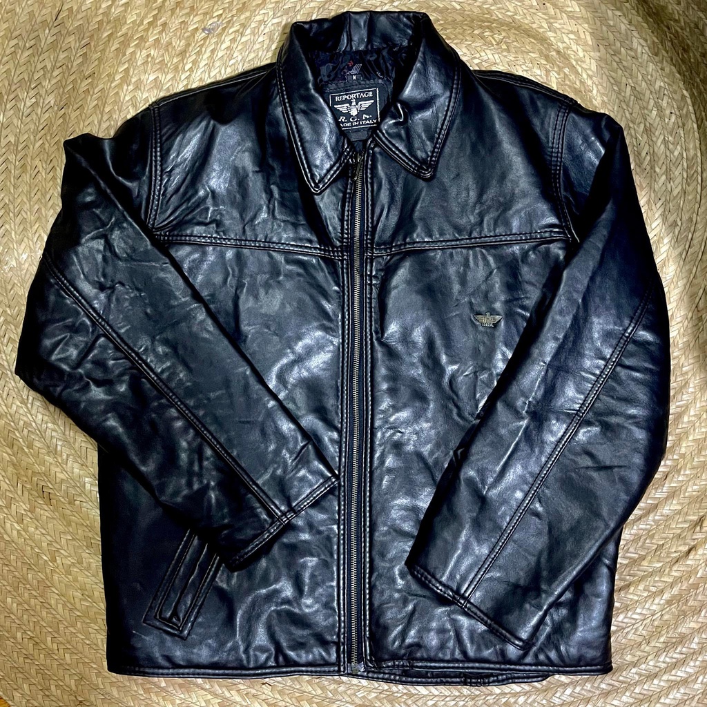 Vintage Reportage Authentic Leather Jacket (Made In Italy) | Shopee ...