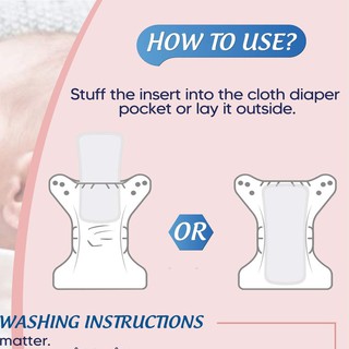 (Ready stock)5 Layer Baby Diaper Insert Bamboo Charcoal Inserts Washable Diaper  Insert for Baby COD #6