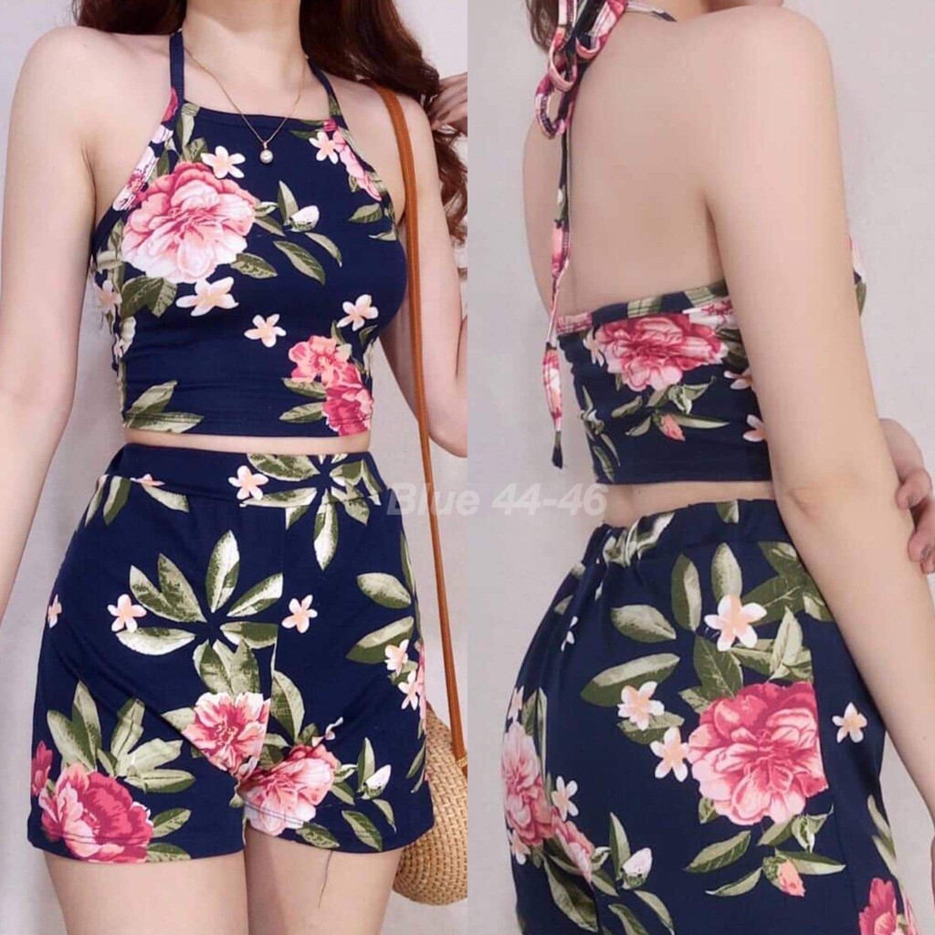 assorted floral halter terno top | Shopee Philippines