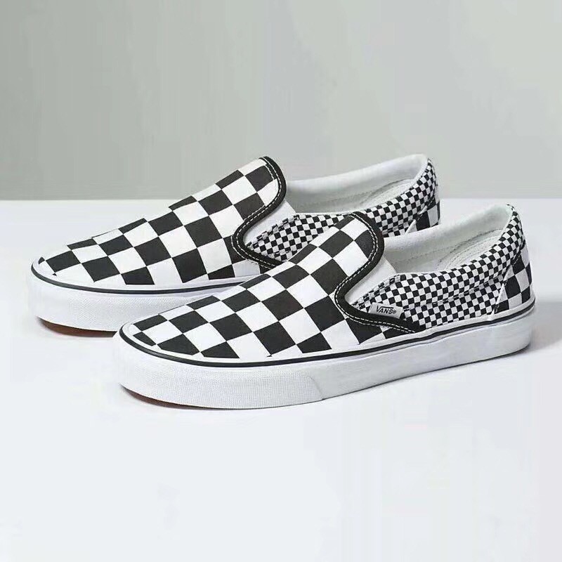 black and white vans checkerboard