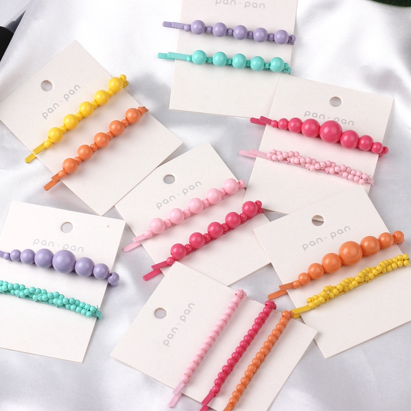 1 Set Hair Pin Cute Hair Clips Korean Candy Color Side Clips