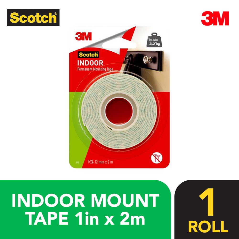 Scotch Indoor Mount Tape 1in x 2m (Holds Up To 4.45kg) Shopee Philippines