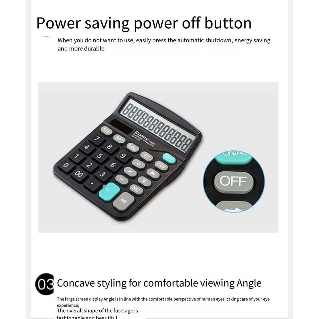 Qixin Calculator Computer Office Accounting Special Calculator Big Button  Big Screen Large Calculato | Shopee Philippines