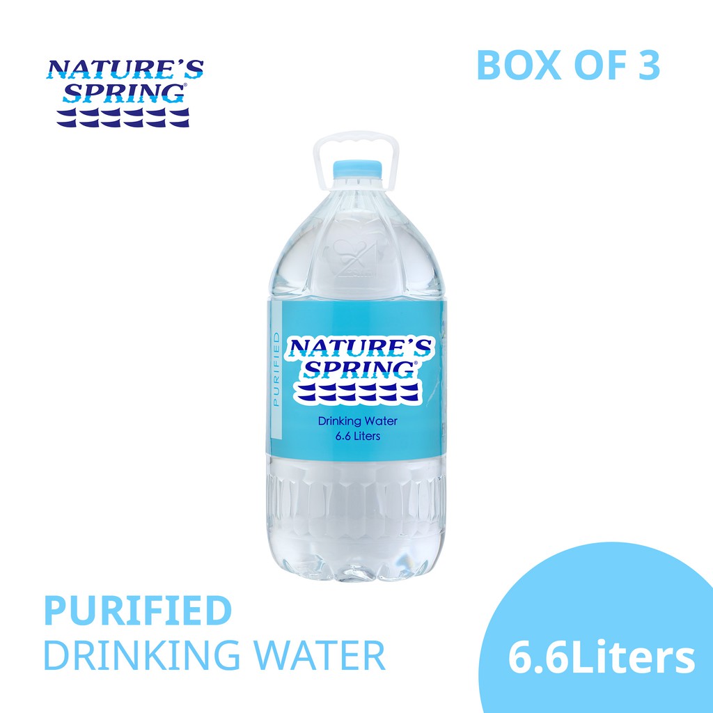 Nature's Spring Purified Water 6.6 Liters Shopee Philippines
