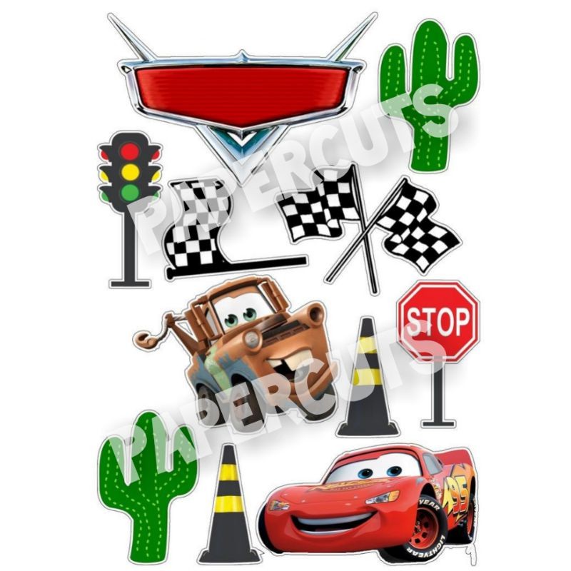 Cars Lightning Mcqueen Printed Cake Topper Personalized Printed Cars Mcqueen Cake Topper Shopee Philippines