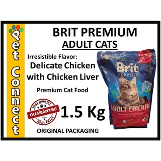 Free Shipping COD✴◘⊕Brit Premium Adult Cat Food Frain Free Chicken with Chicken Liver Flavor 1.5Kg O