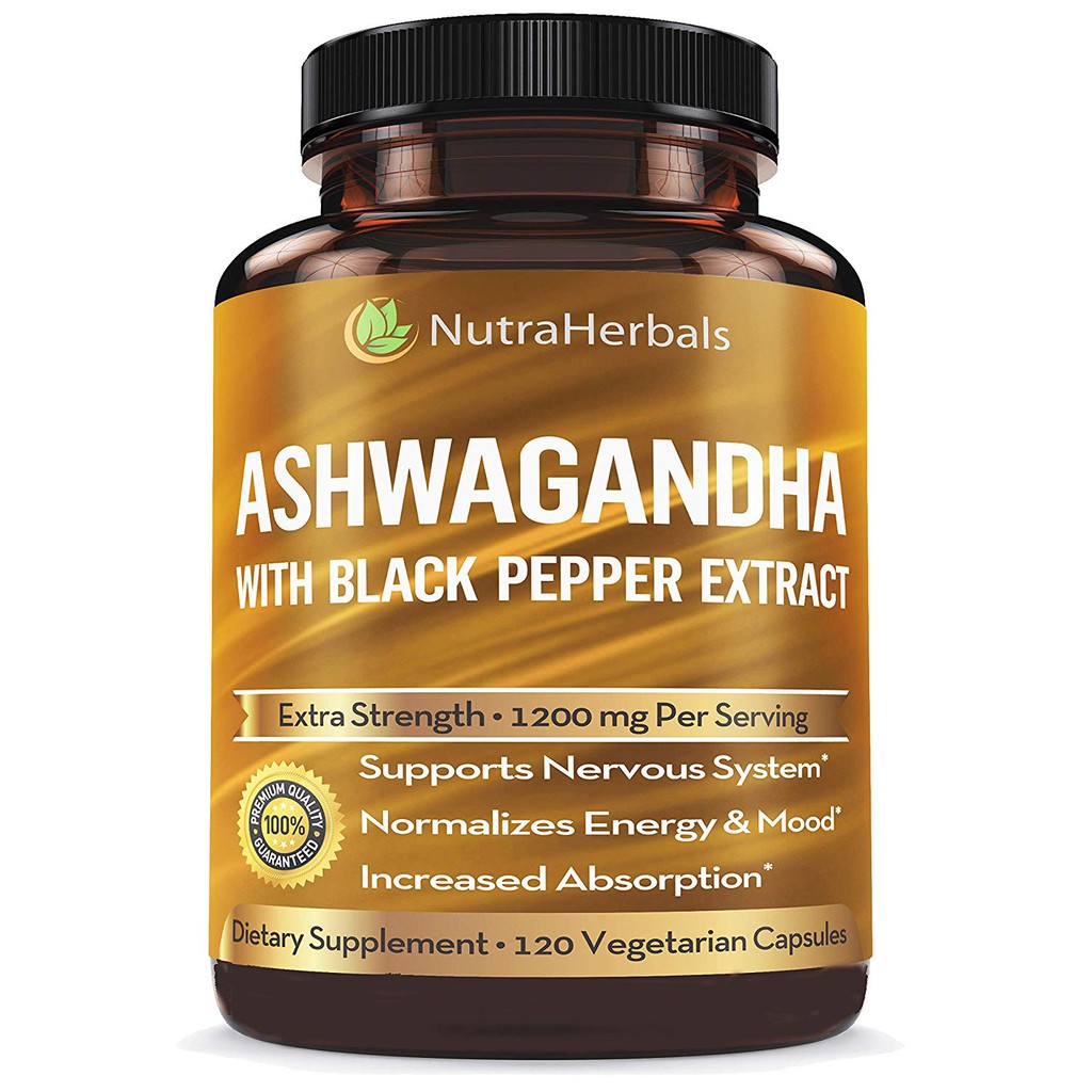Organic Ashwagandha Root Powder 1200mg - 120 Veggie Capsules | Shopee ...