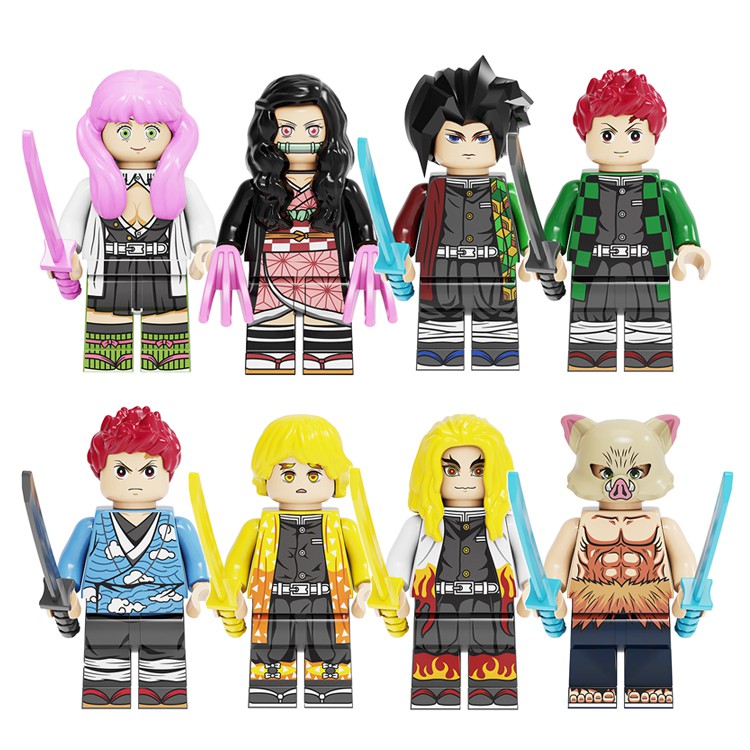 Demon Slayer Series Mini Figures Tanjirou Nezuko Zenitsu Kyoujurou 