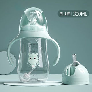 2 IN 1 Two head Baby Feeding Bottle Close to Nature Bady With Handle 180ml 300ml ( 6oz 10oz) Nipple #4