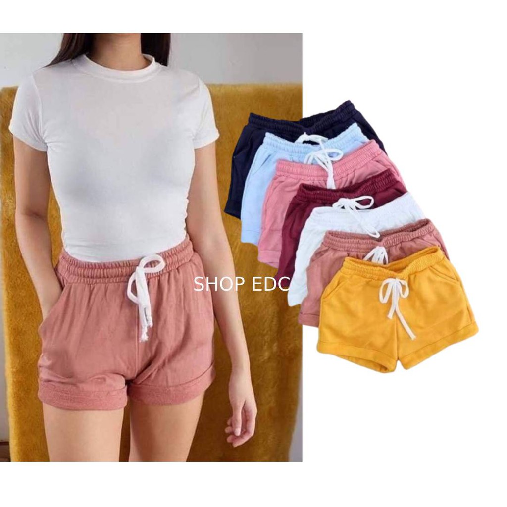 pink jogger shorts