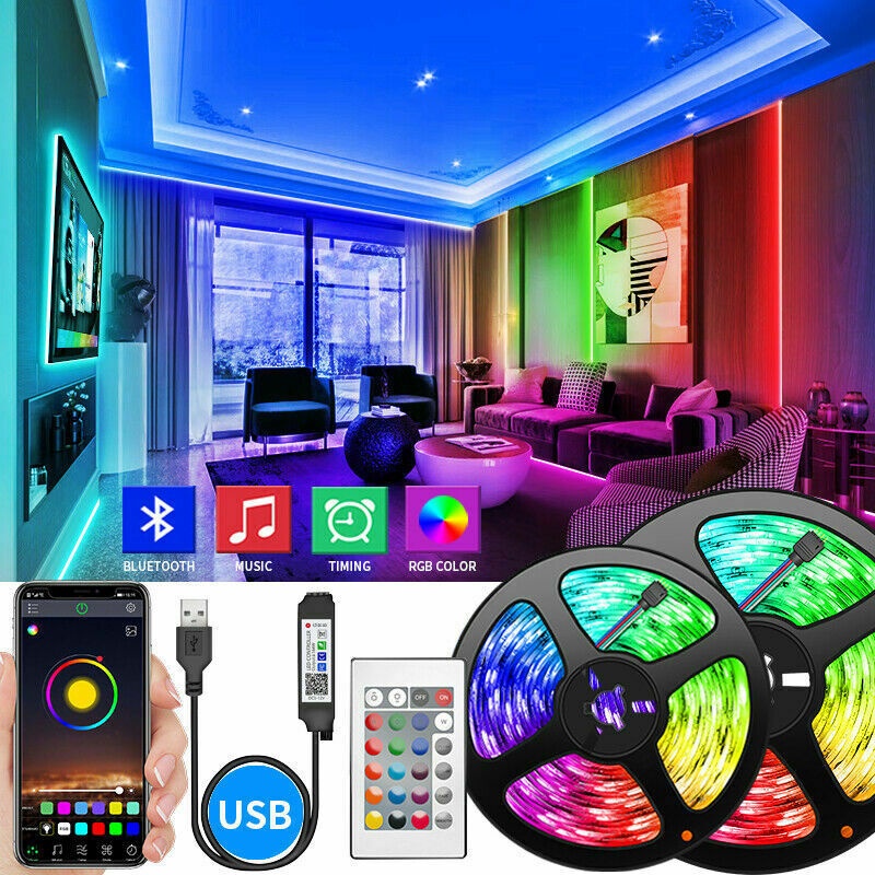 20m LED strip RGB with 24key remote control SMD 5050 color variable TV