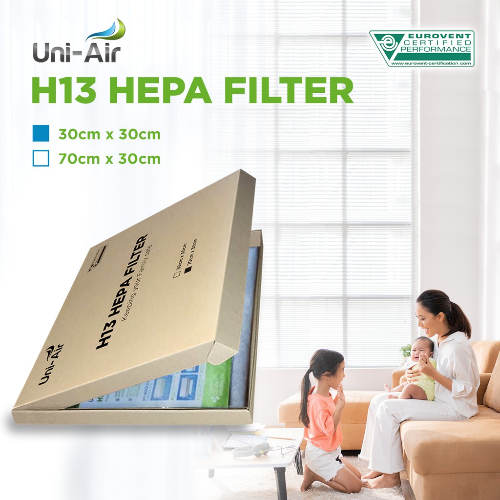 UniAir H13 HEPA Filter Sheet 30x30CM Shopee Philippines