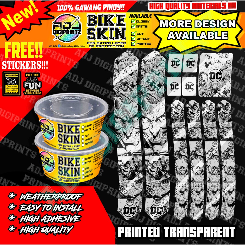 BIKESKIN BICYCLE FRAME PROTECTOR WITH DESIGN HIGH QUALITY BIKE WRAP