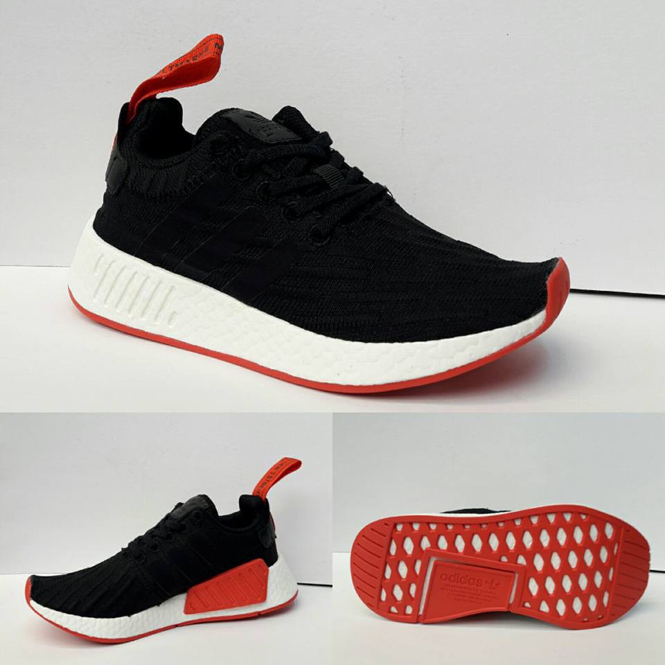nmd r2 black red