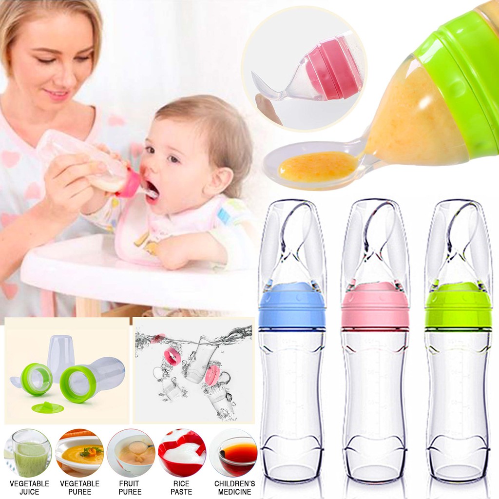 baby feeding squeeze spoon