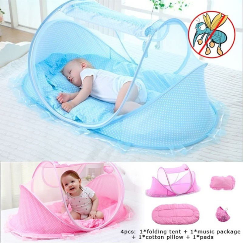 Baby Bed Tent Crib Mattress Foldable 